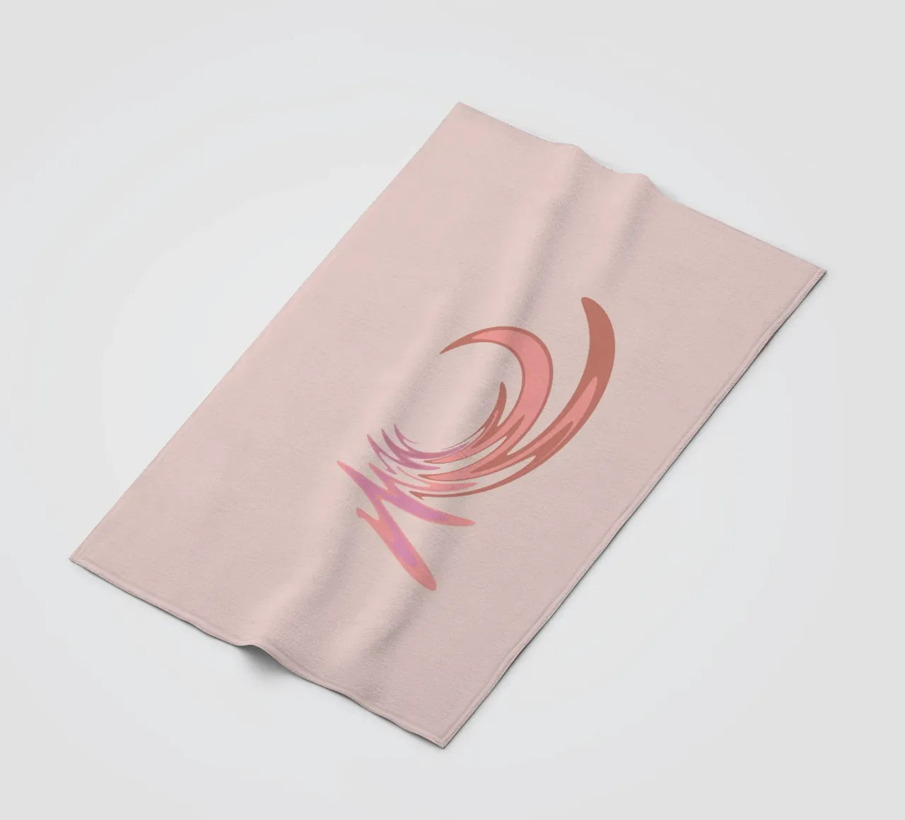 Motif dynamique abstrait de tourbillon en rose plaid polaire de Something for you