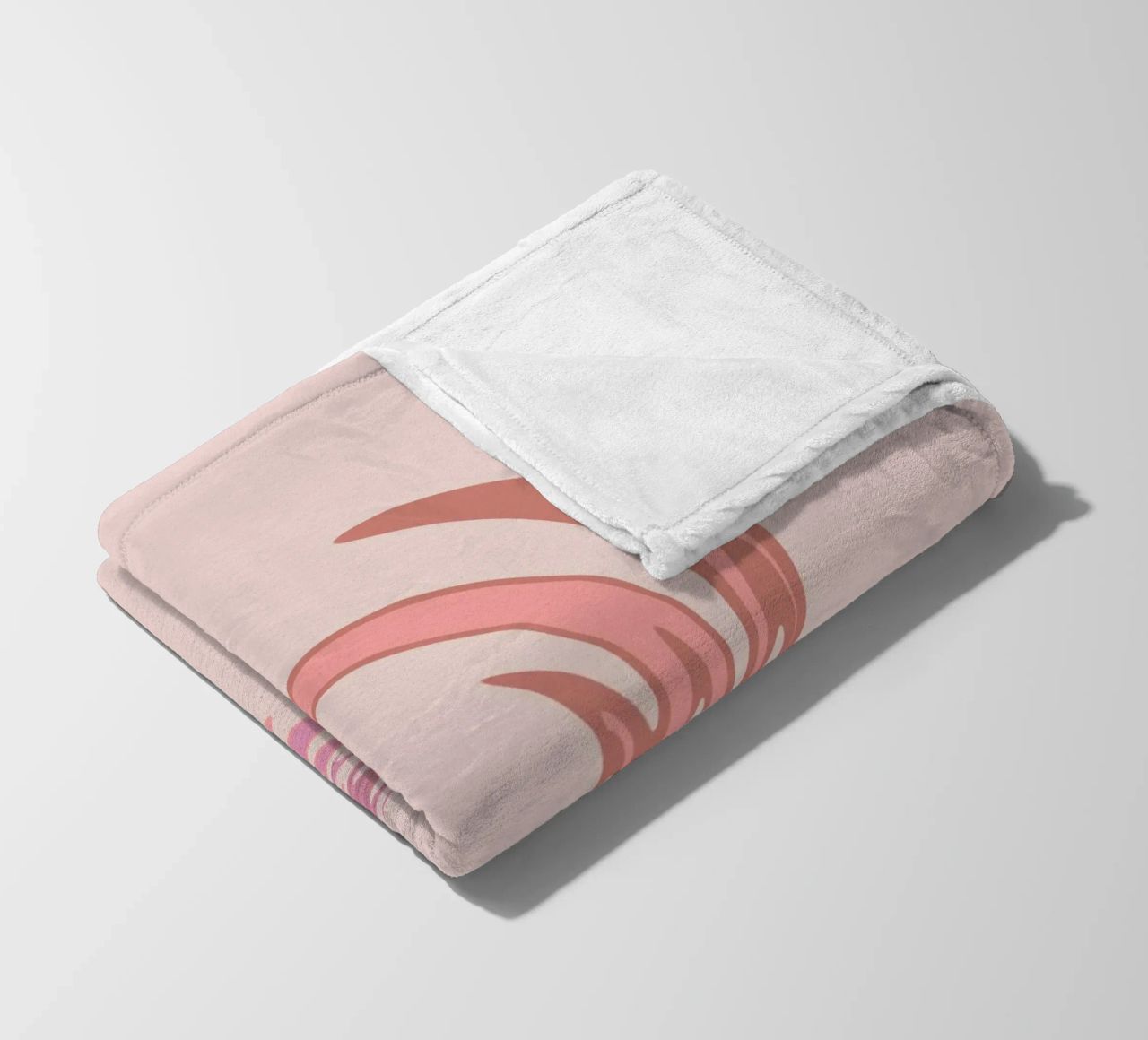 Abstraktes dynamisches Wirbelmuster in Pink Fleecedecke von Something for you