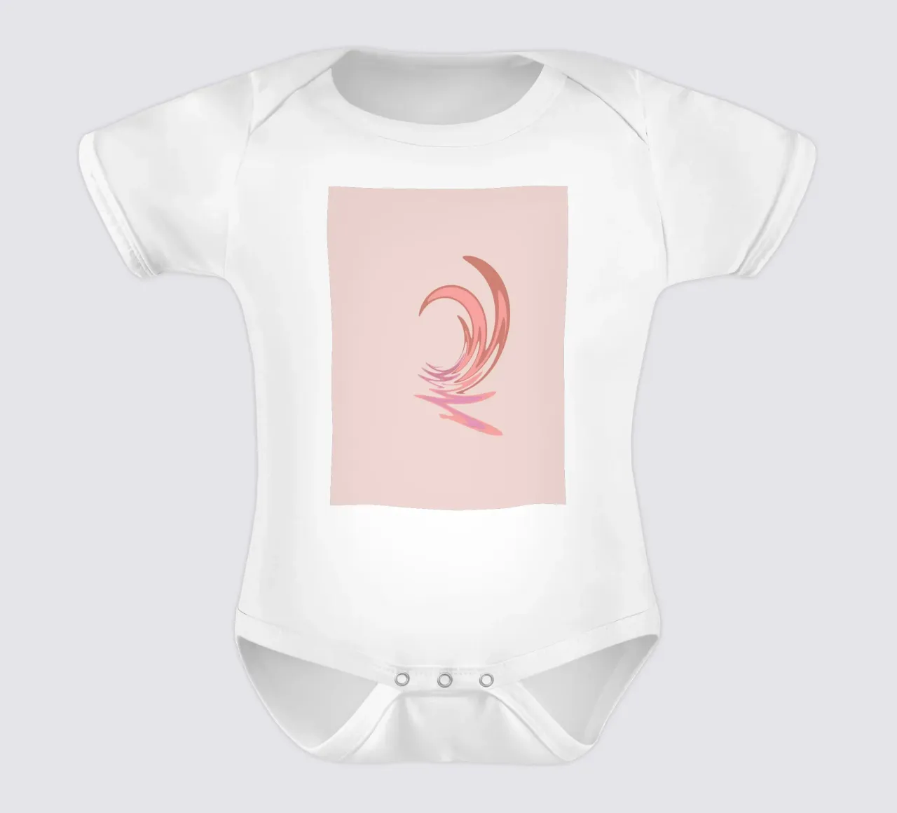 Motif dynamique abstrait de tourbillon en rose body bébé de Something for you