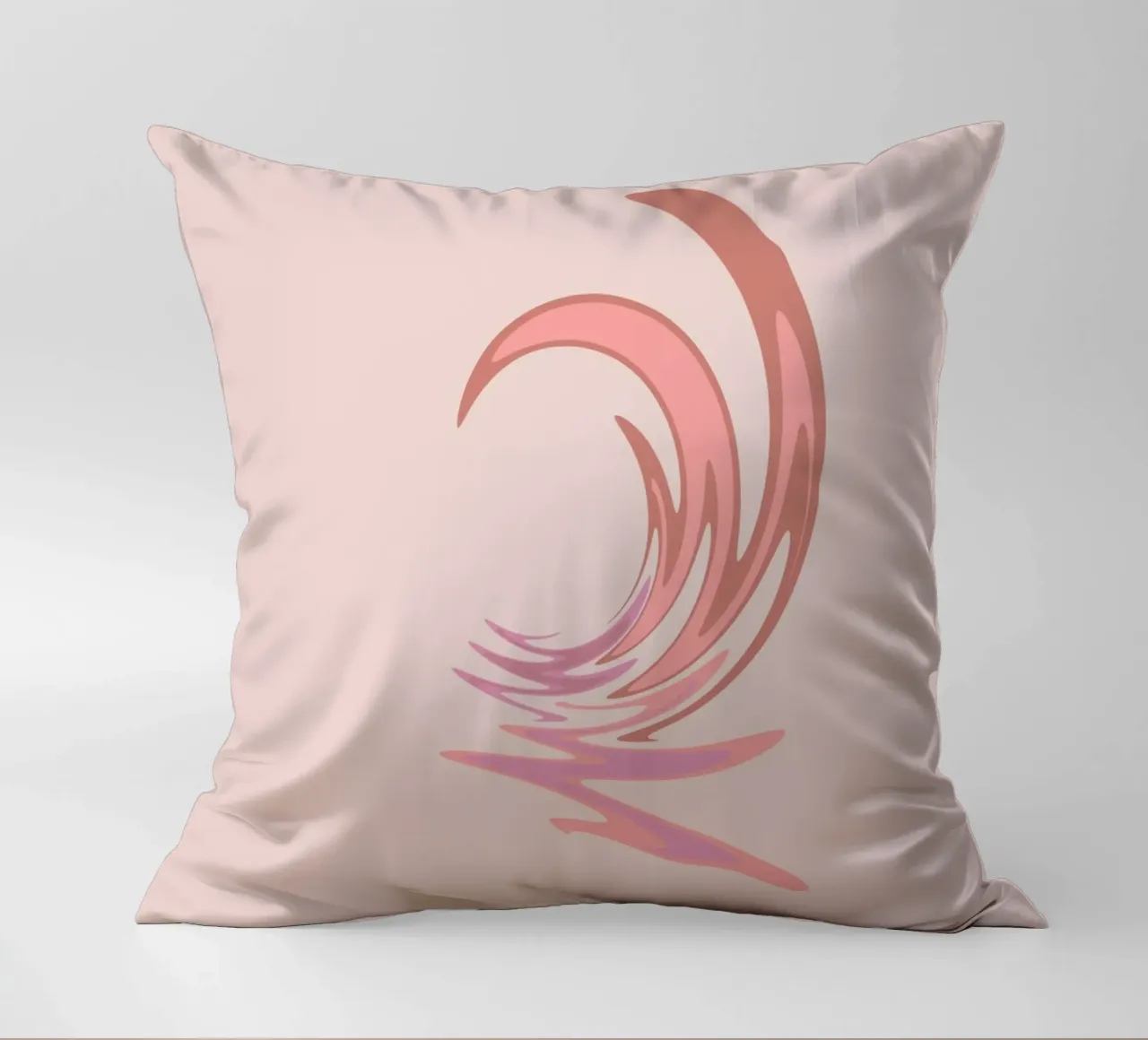 Motivo dinamico astratto a vortice in rosa cuscino da Something for you