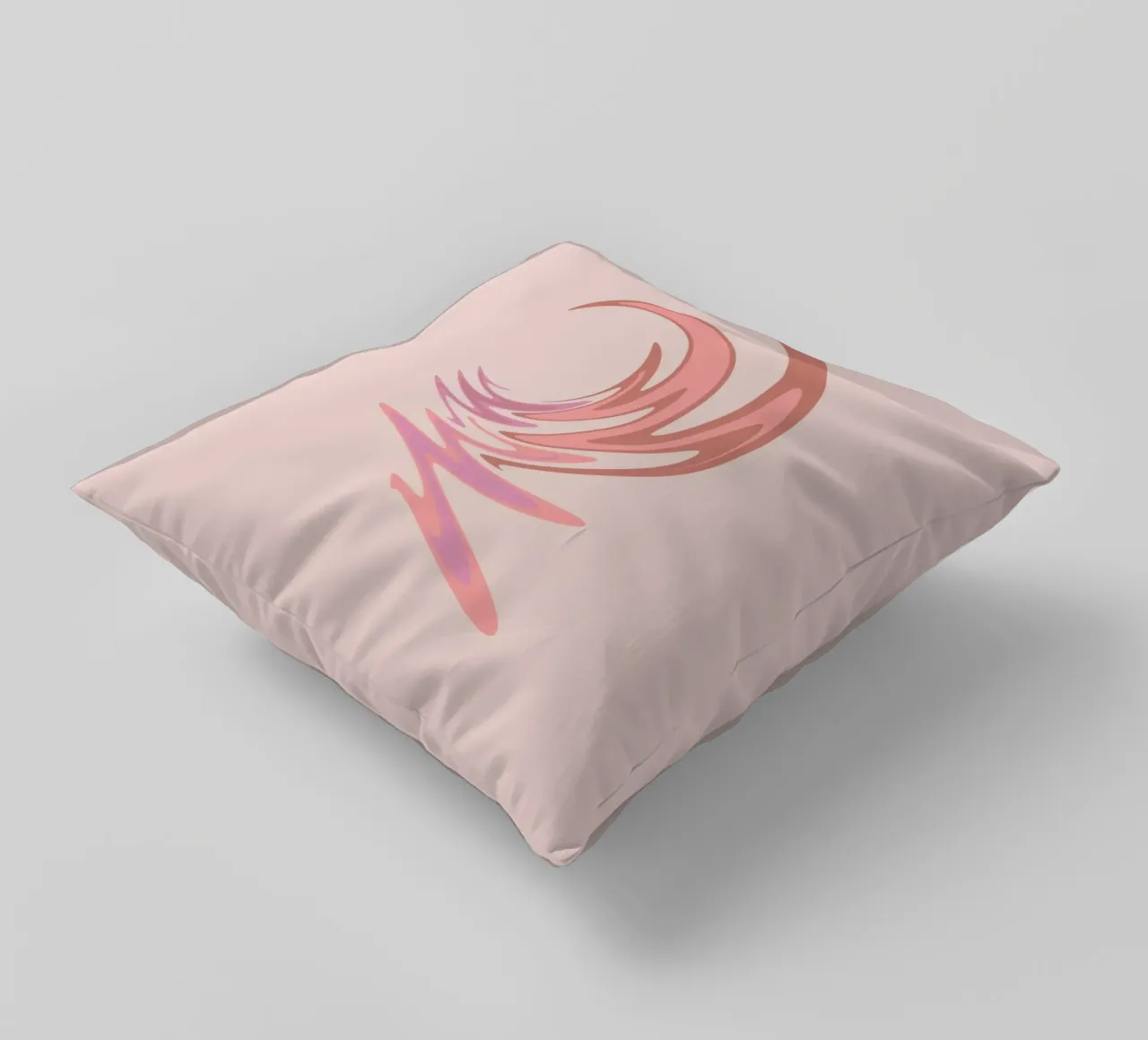 Motivo dinamico astratto a vortice in rosa cuscino da Something for you