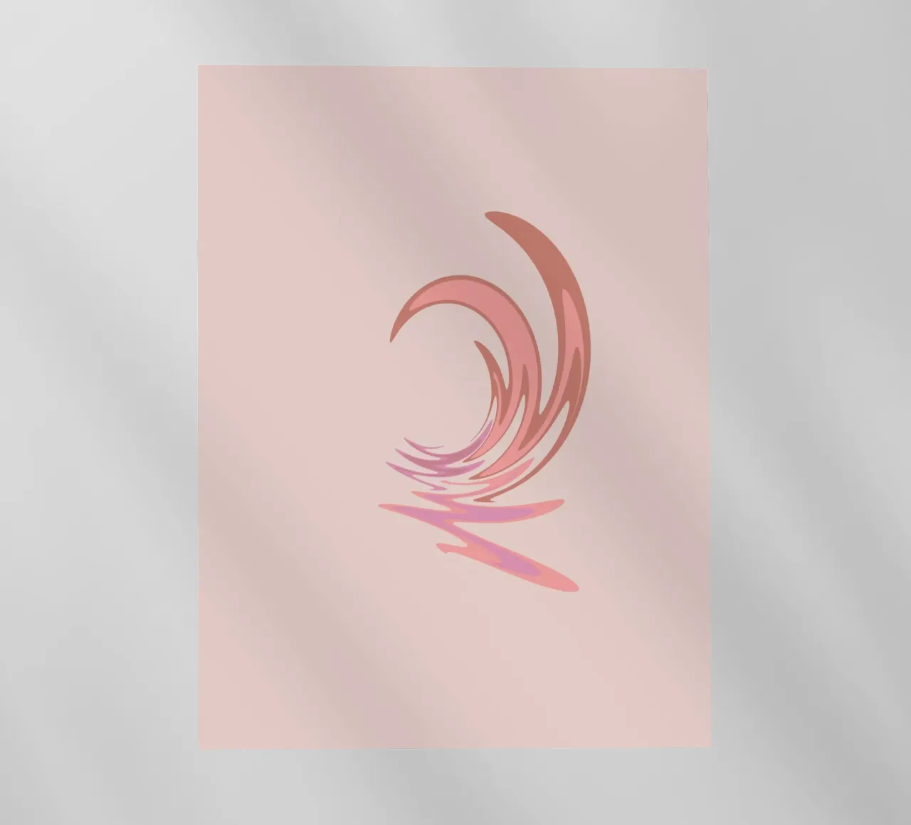 Abstract dynamic swirl pattern in pink backlit film by Something for you
