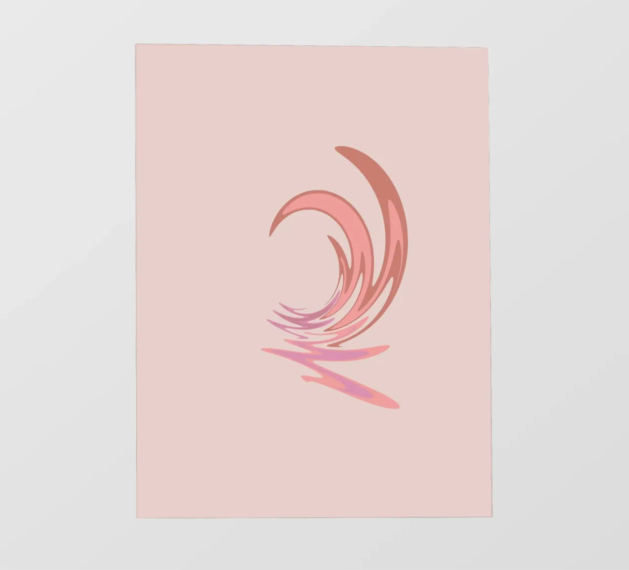 Abstract dynamic swirl pattern in pink pvc cover by Something for you