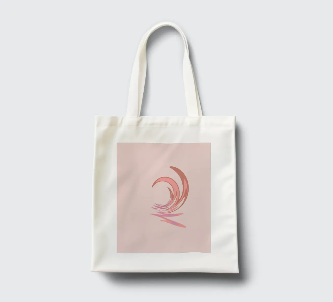Abstract dynamic swirl pattern in pink tote bag by Something for you