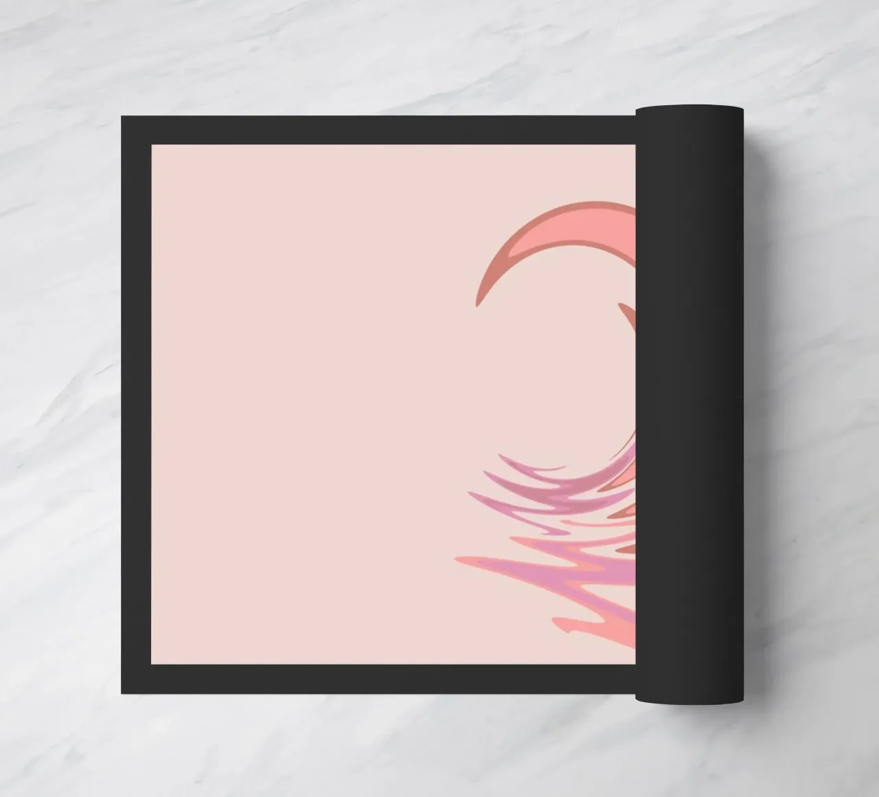 Abstract dynamic swirl pattern in pink doormat by Something for you