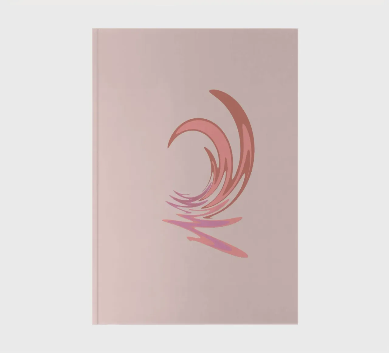 Abstract dynamic swirl pattern in pink notebook by Something for you