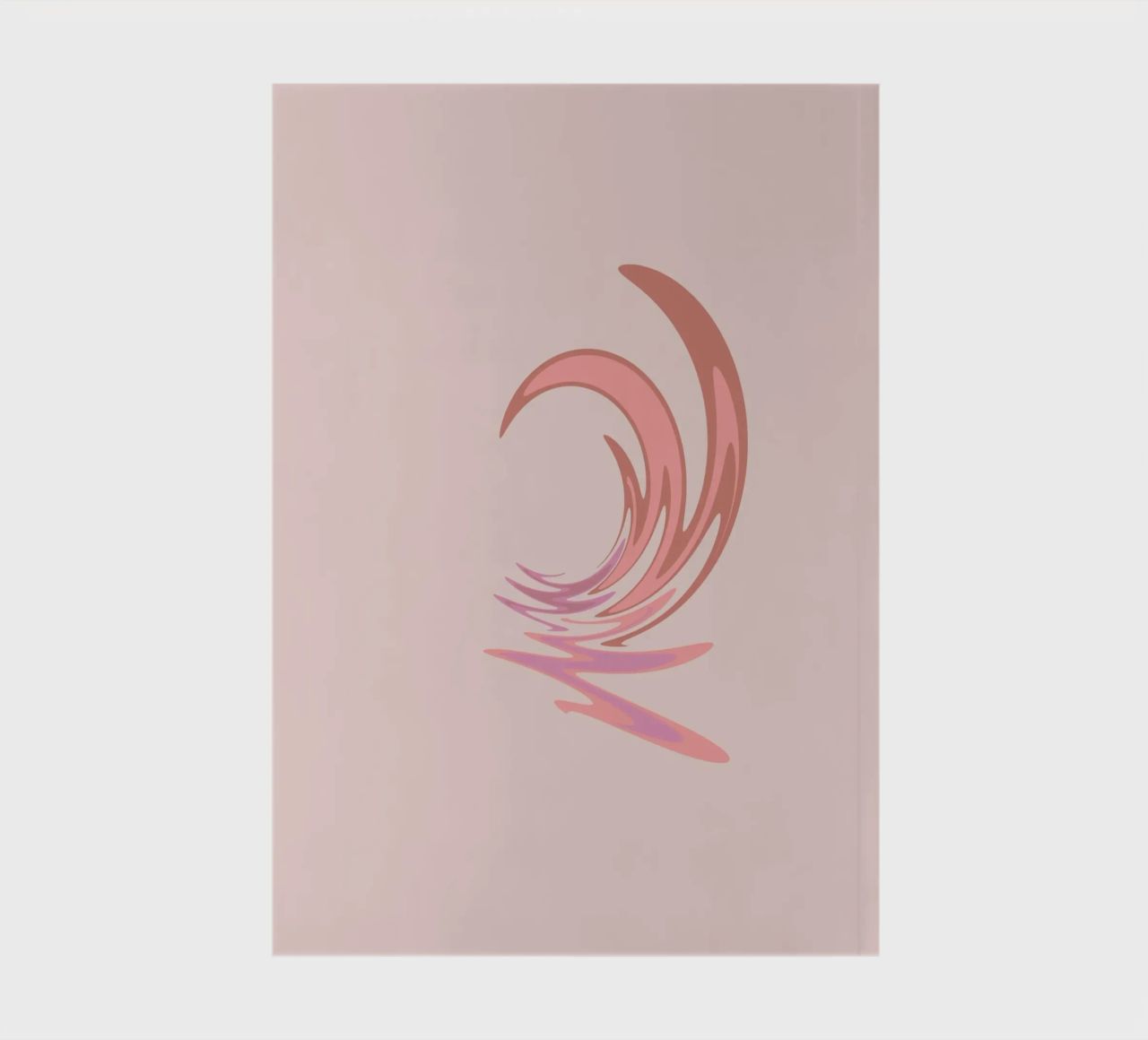 Abstract dynamic swirl pattern in pink notebook by Something for you