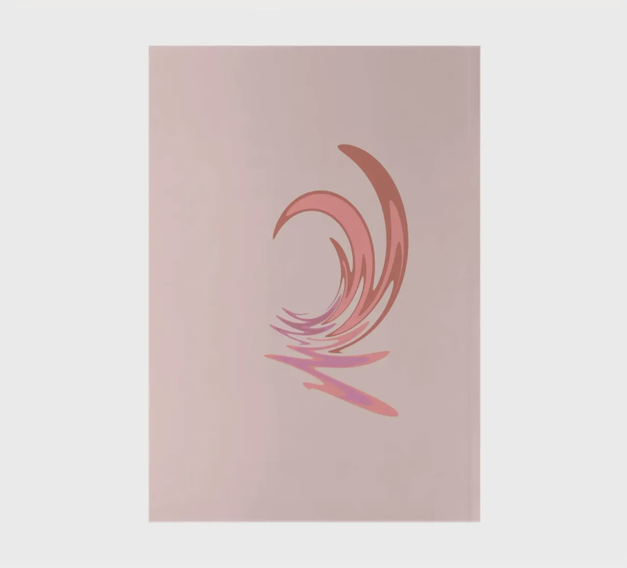 Abstract dynamic swirl pattern in pink notebook by Something for you