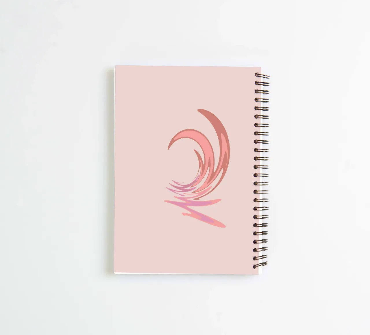 Motif dynamique abstrait de tourbillon en rose carnet à spirale de Something for you