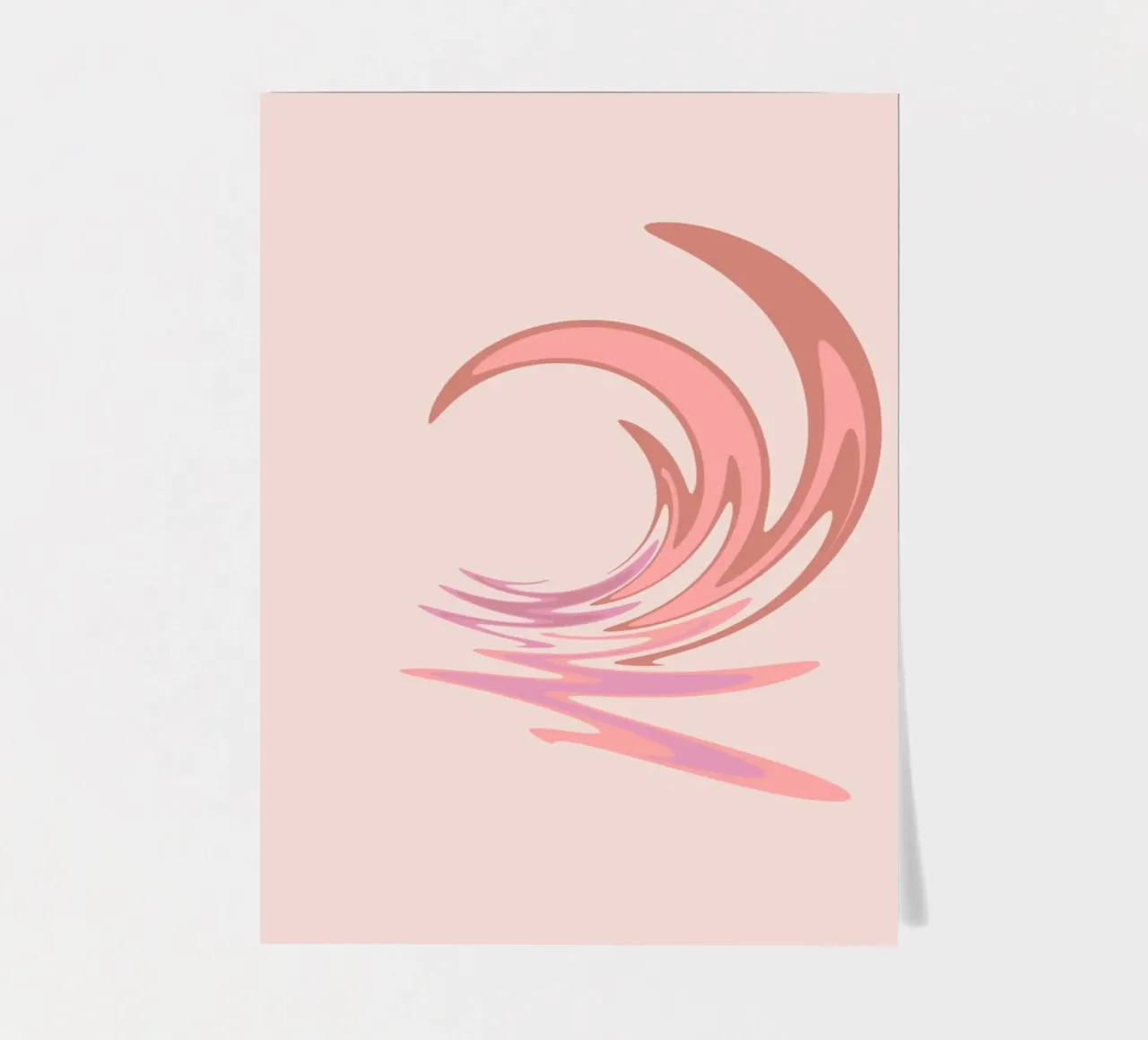 Abstract dynamic swirl pattern in pink sticker sheet by Something for you