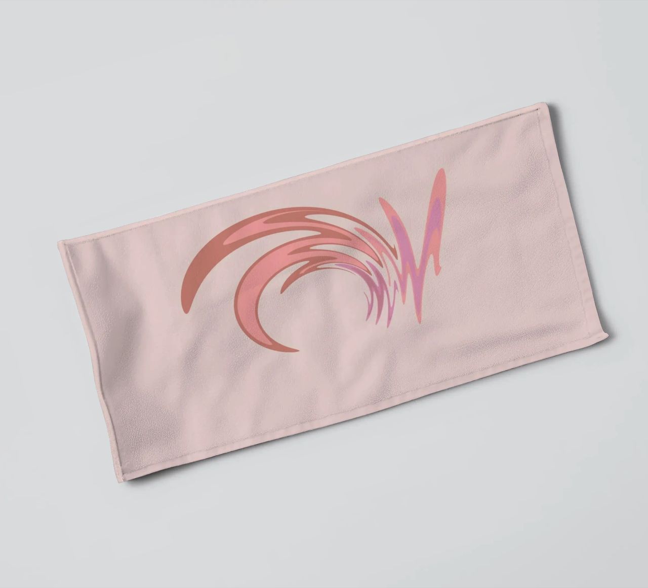 Abstract dynamic swirl pattern in pink towel by Something for you