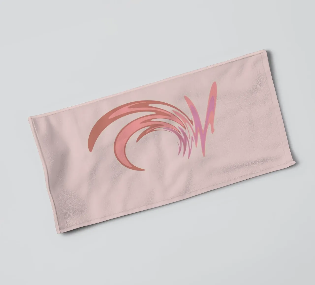 Abstract dynamic swirl pattern in pink towel by Something for you