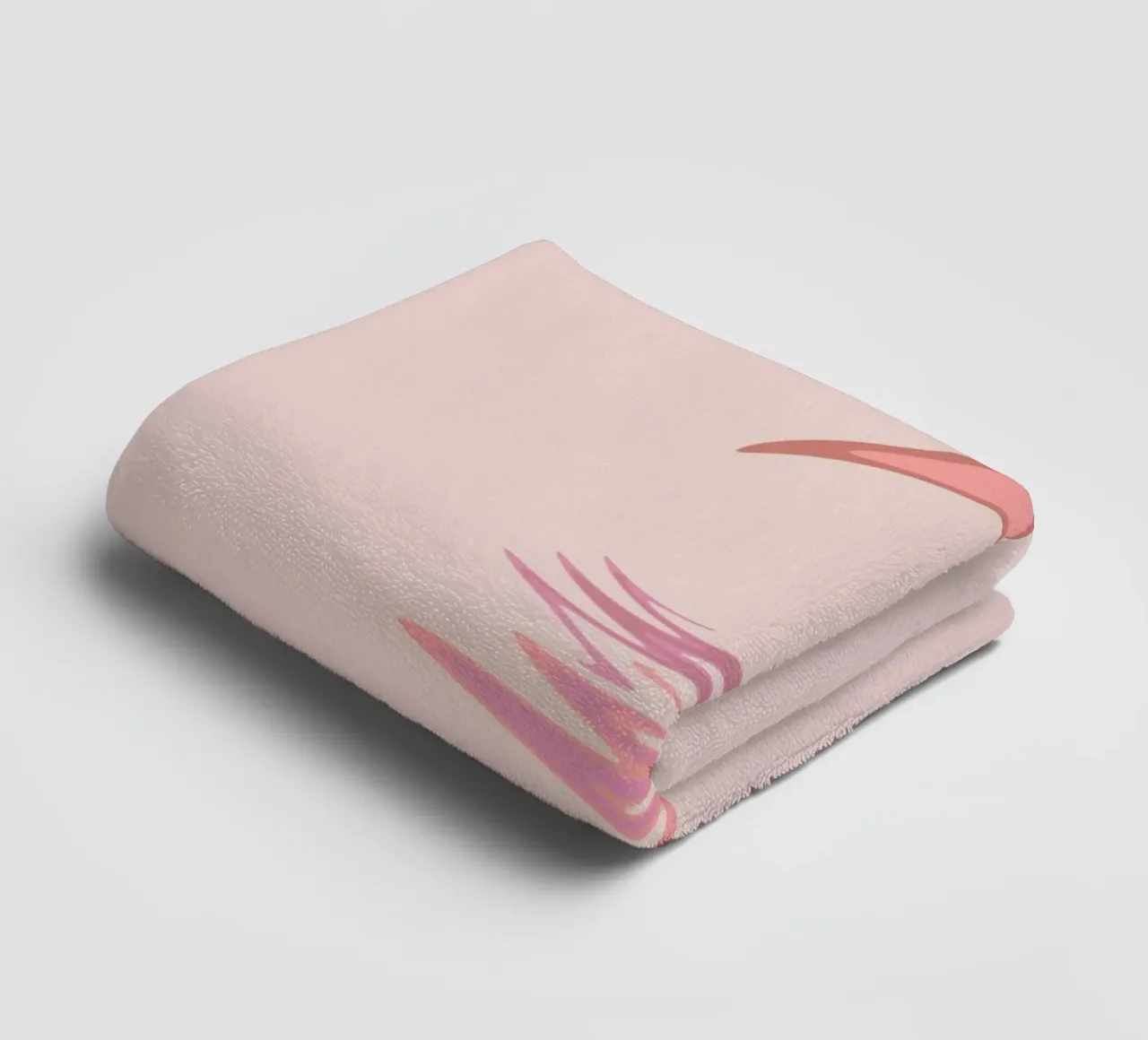 Abstract dynamic swirl pattern in pink towel by Something for you