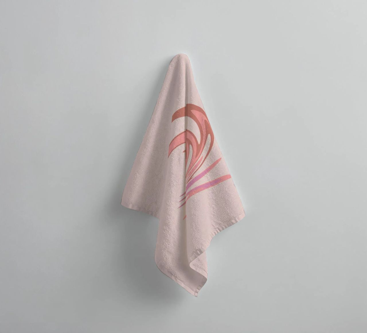 Abstract dynamic swirl pattern in pink towel by Something for you
