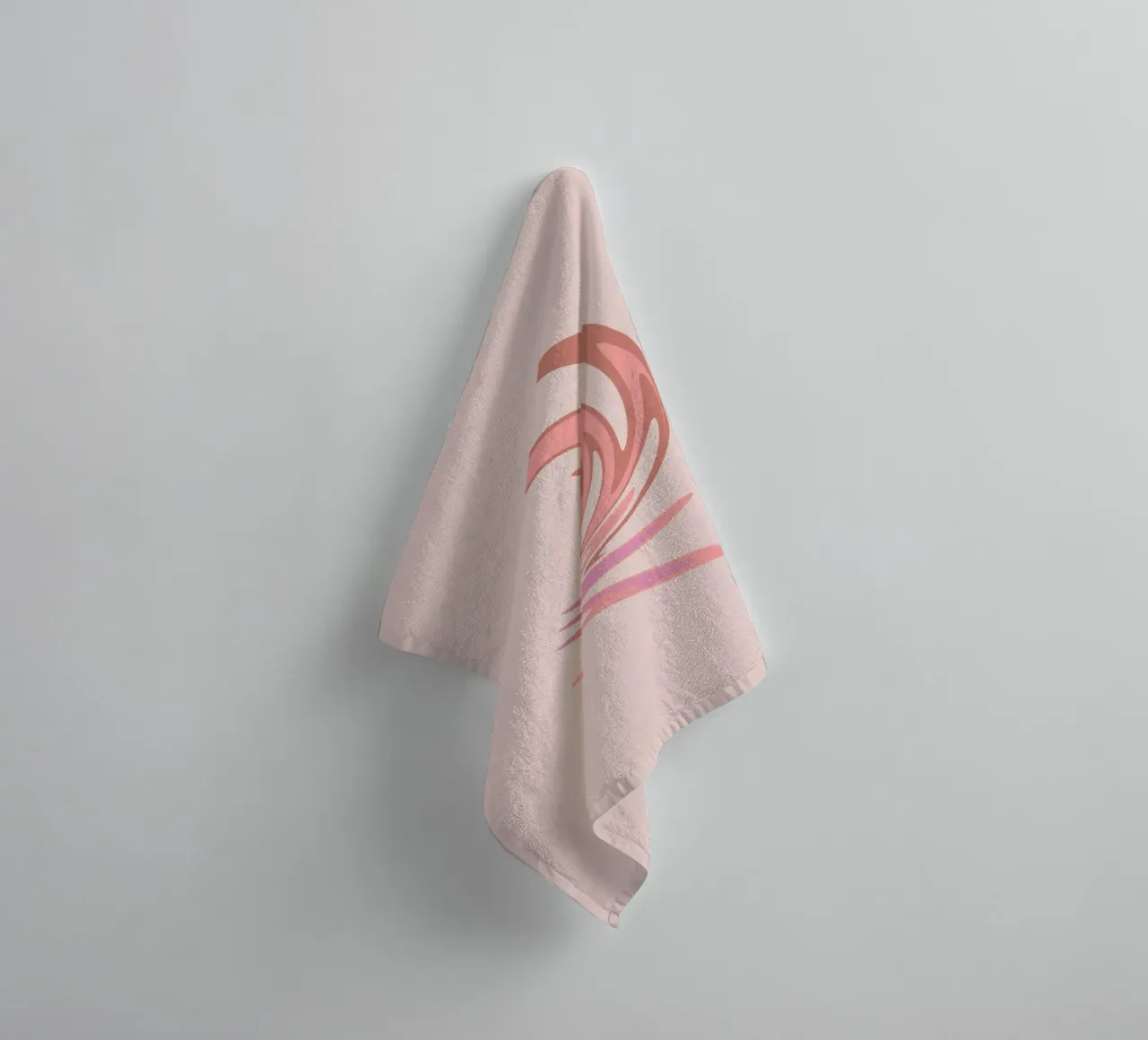 Abstract dynamic swirl pattern in pink towel by Something for you