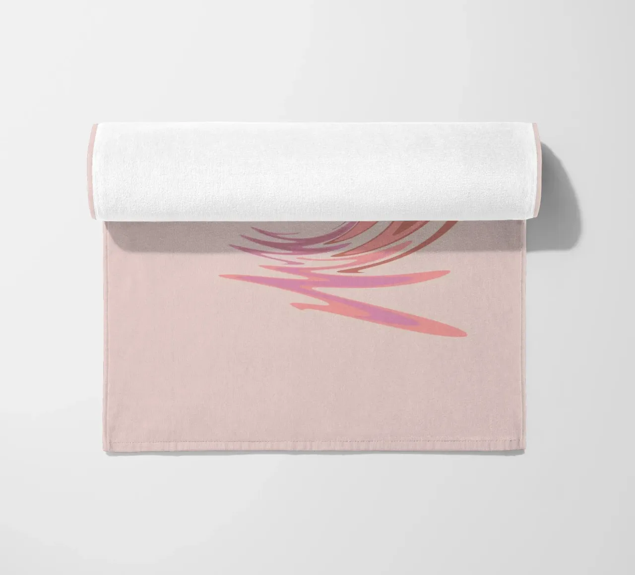 Abstract dynamic swirl pattern in pink beach towel by Something for you