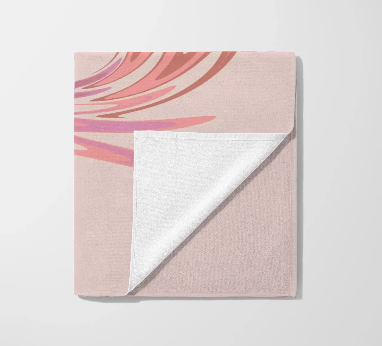 Abstract dynamic swirl pattern in pink beach towel by Something for you