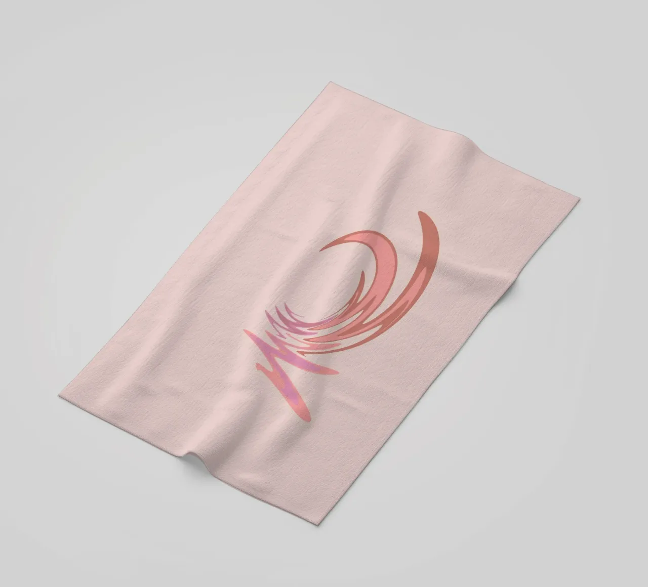 Abstract dynamic swirl pattern in pink beach towel by Something for you