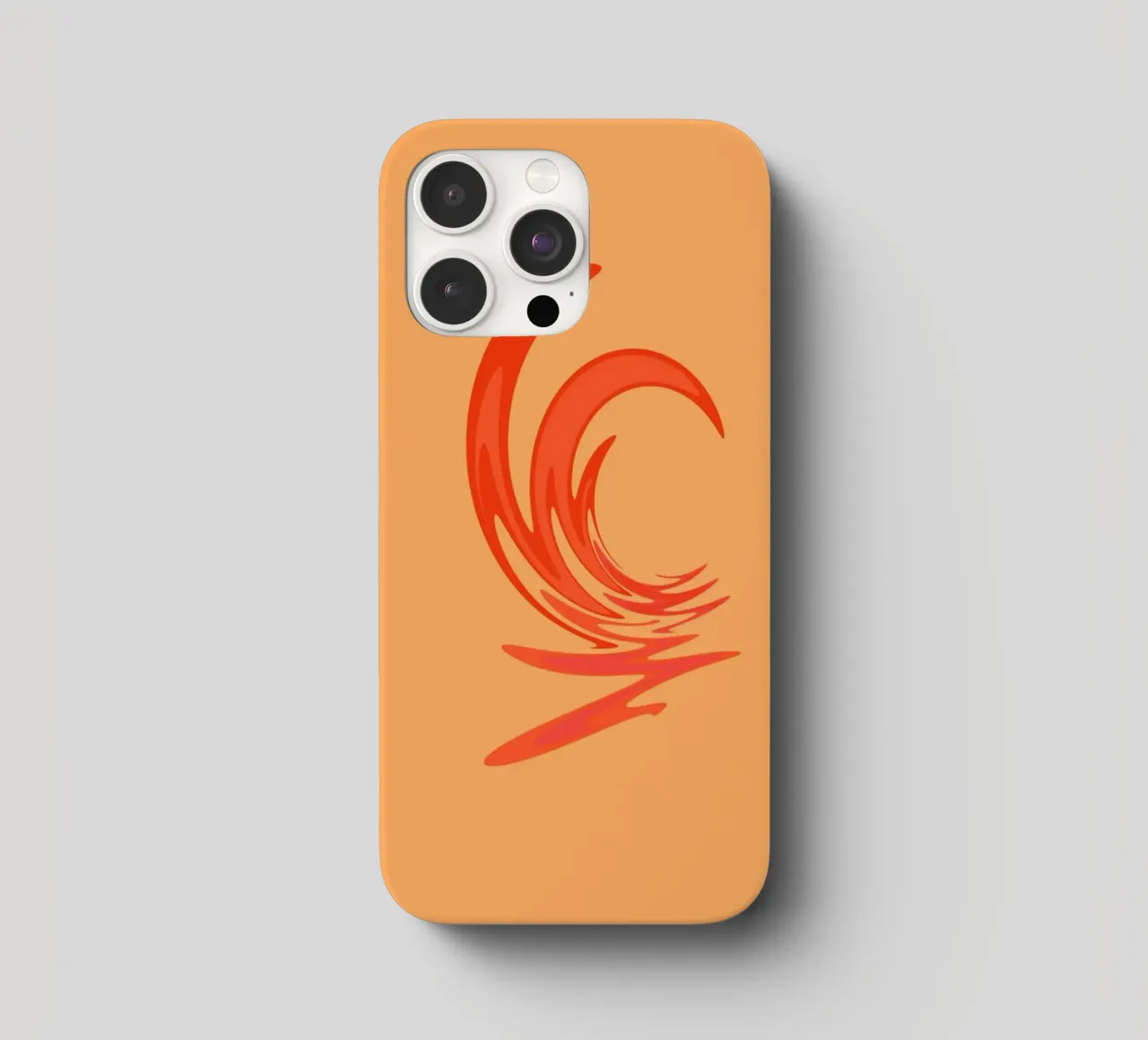 Abstract dynamic swirl pattern in orange iphone case by Something for you