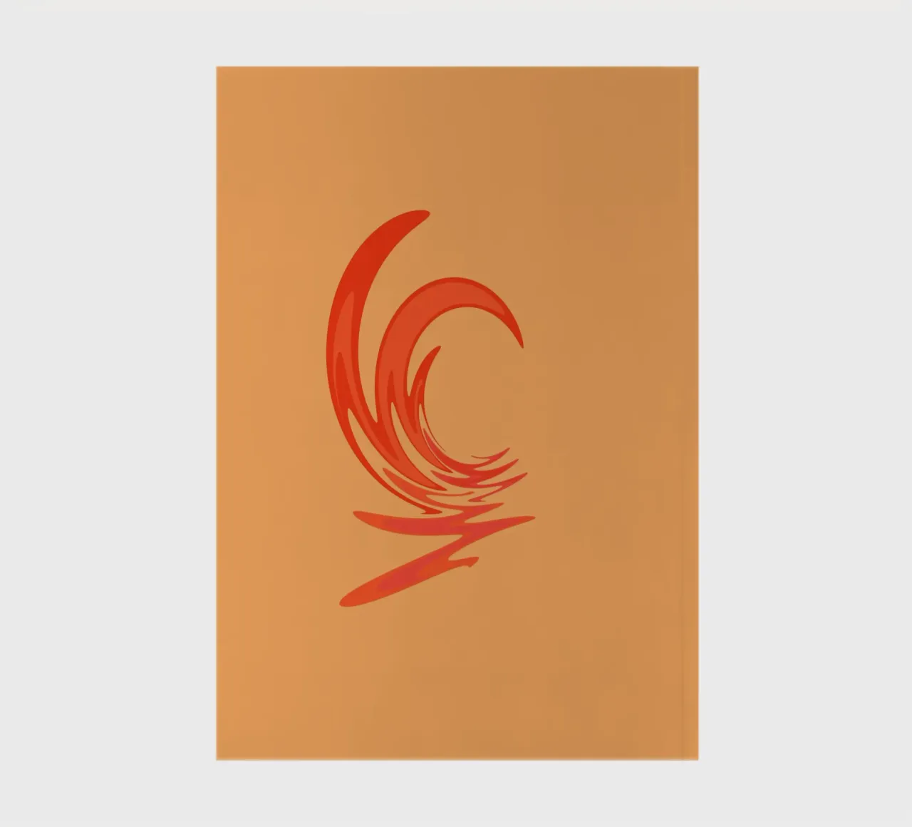 Motif tourbillonnant dynamique abstrait en orange carnet de notes de Something for you