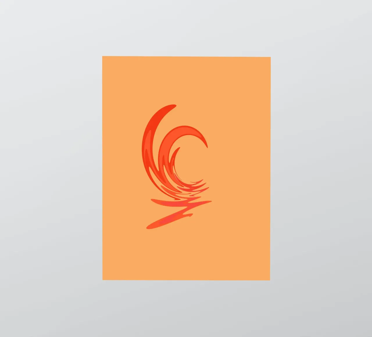 Abstract dynamic swirl pattern in orange sticker by Something for you