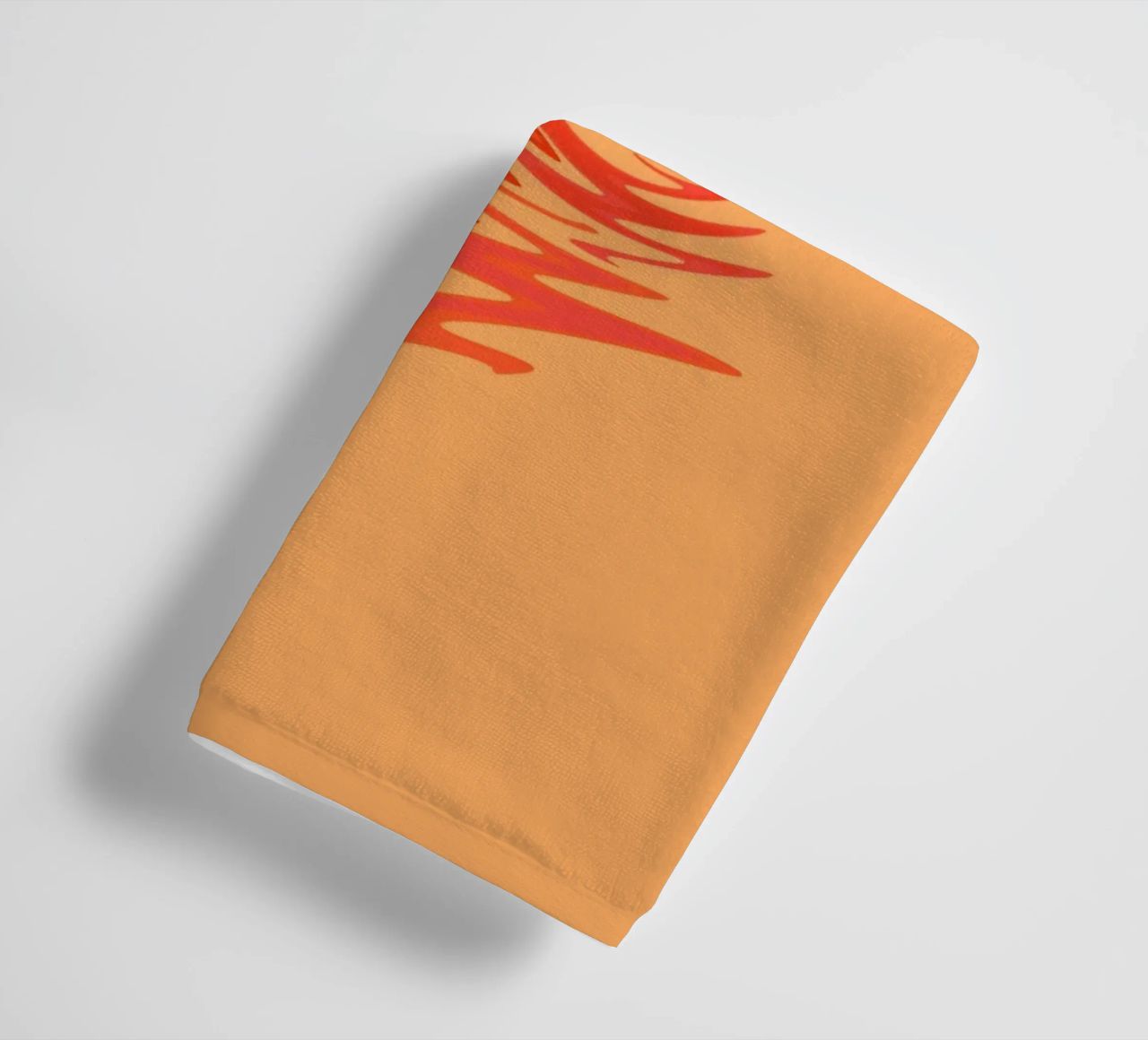 Abstract dynamic swirl pattern in orange towel by Something for you