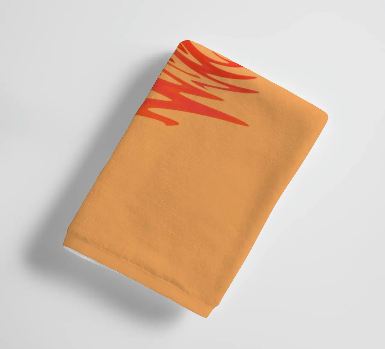Abstract dynamic swirl pattern in orange towel by Something for you