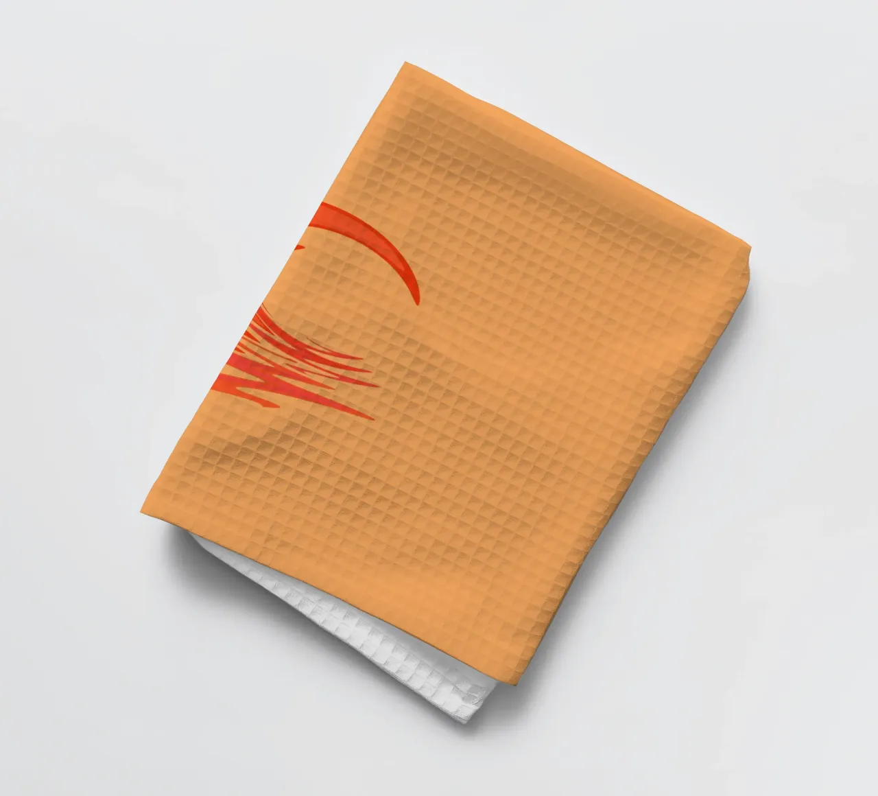 Abstraktes dynamisches Wirbelmuster in Orange Geschirrtuch von Something for you