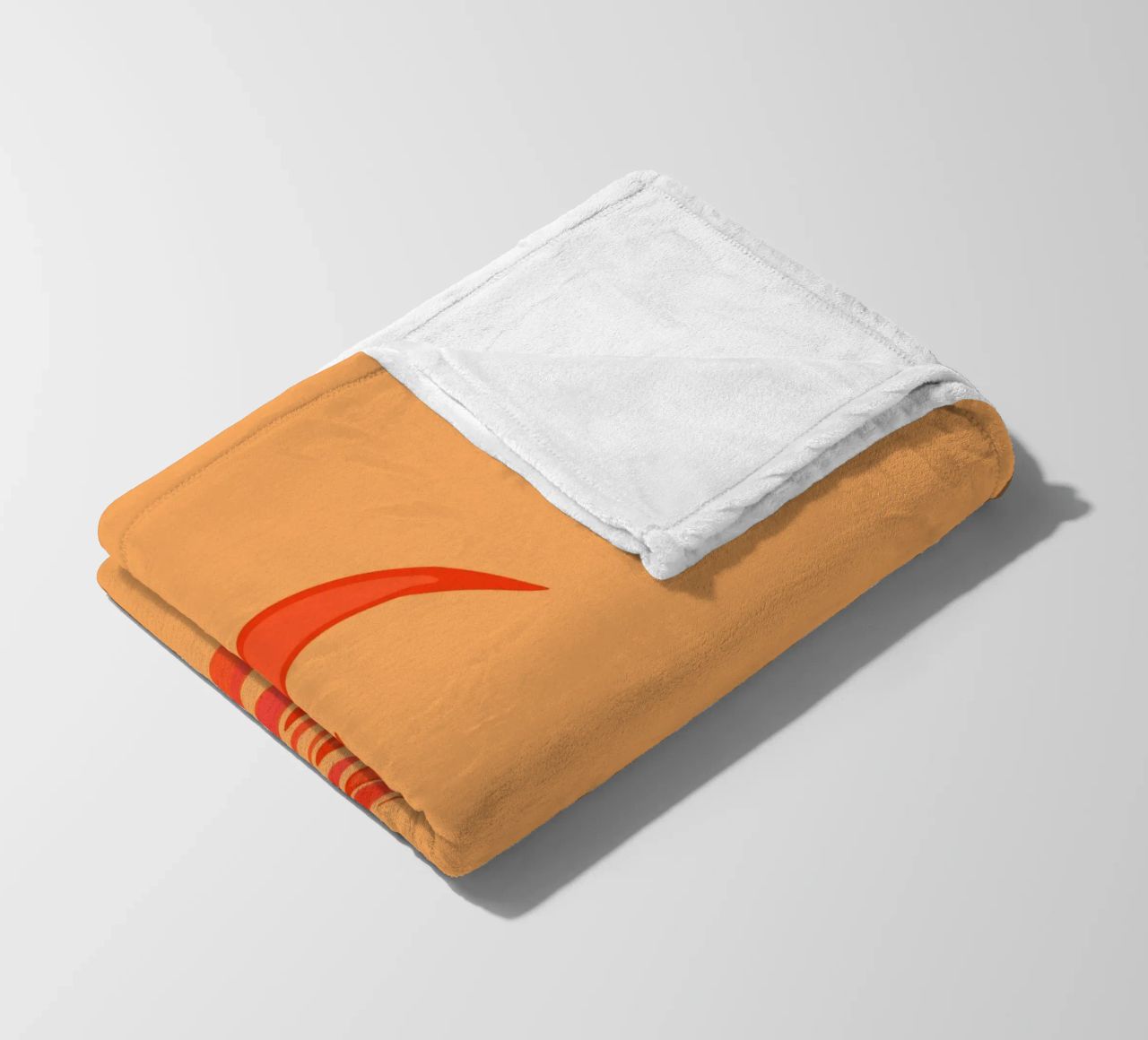 Abstract dynamic swirl pattern in orange fleece blanket by Something for you