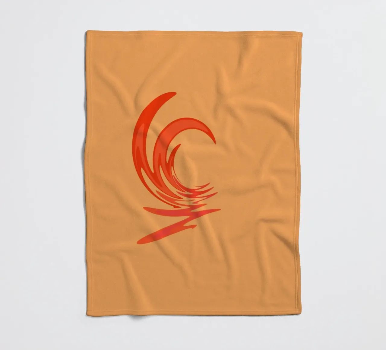 Motif tourbillonnant dynamique abstrait en orange plaid polaire de Something for you