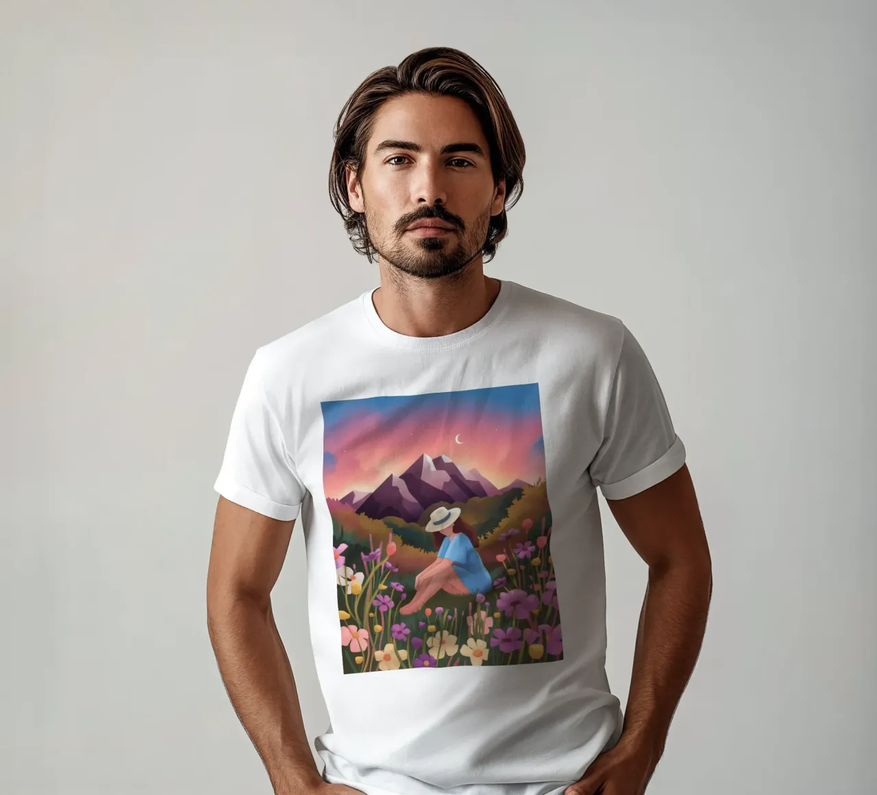 Tranquil Mountain View t-shirt by Fine Sanctuary