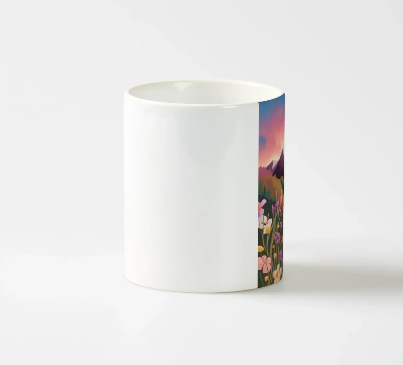 Tranquil Mountain View ceramic mug by Fine Sanctuary