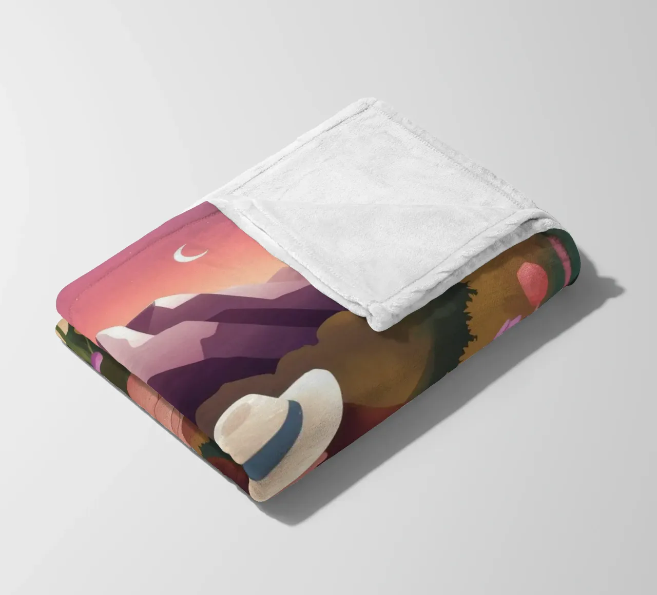 Tranquil Mountain View fleece blanket by Fine Sanctuary