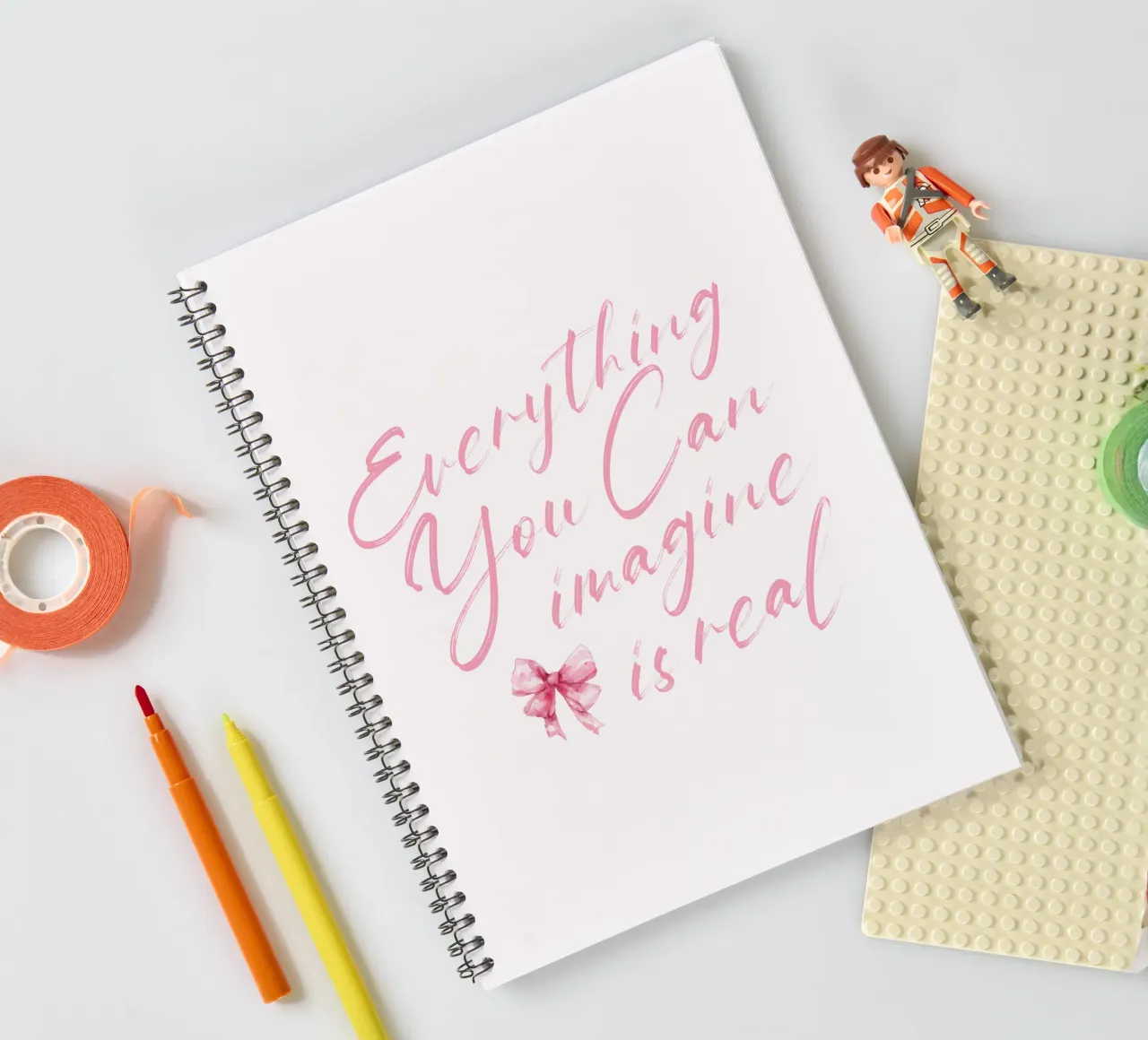 Everything You Can Imagine Is Real spiral notebook by Gunawan Rb