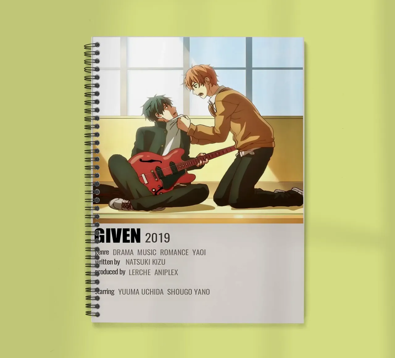 GIVEN 2019 spiral notebook by Totoya