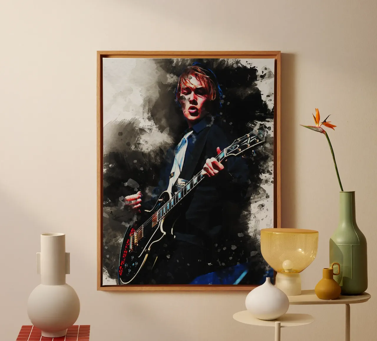 Smudge of Daniel johns canvas with Floater frame by Gunawan Rb