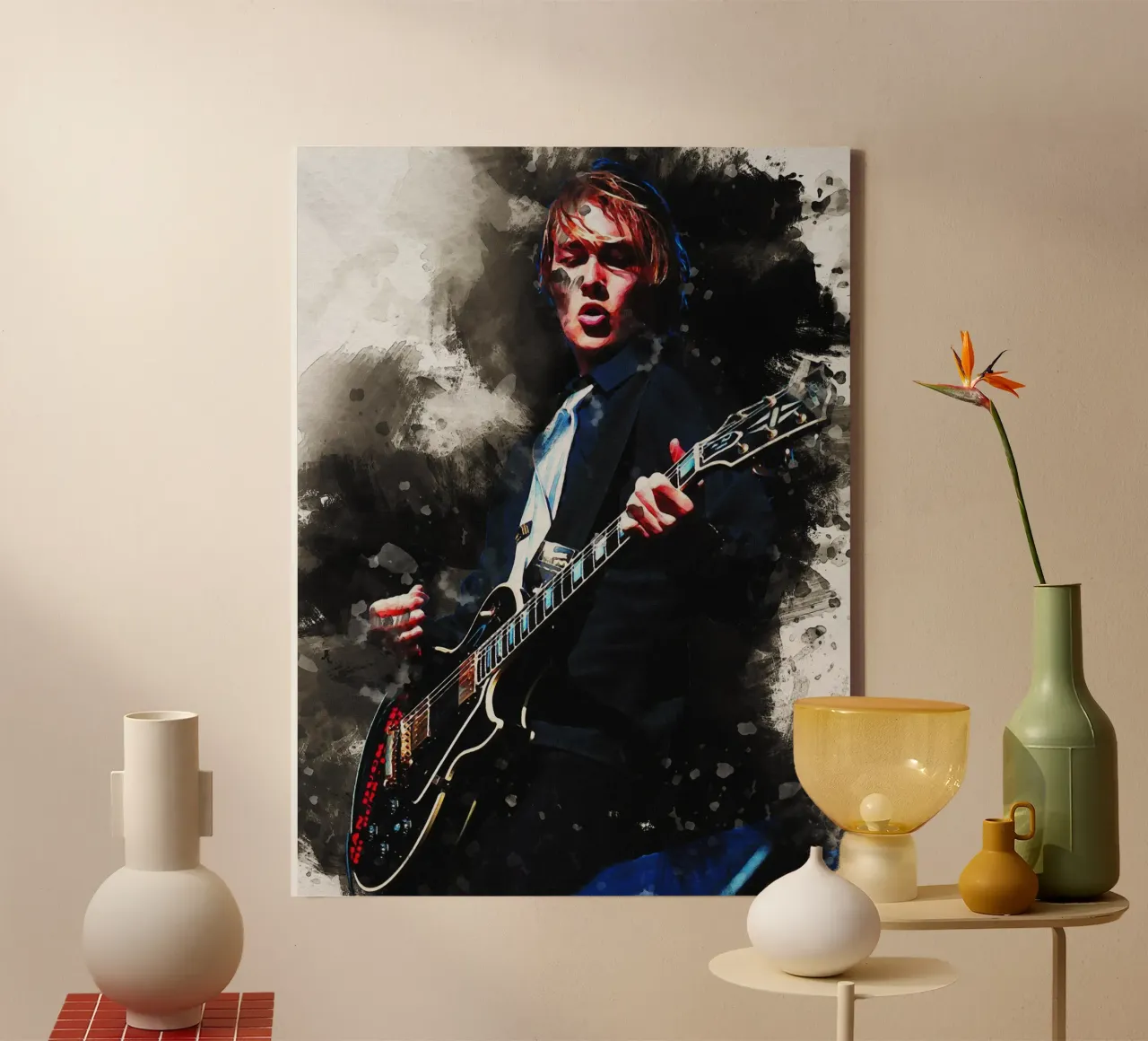 Smudge of Daniel johns canvas with Floater frame by Gunawan Rb