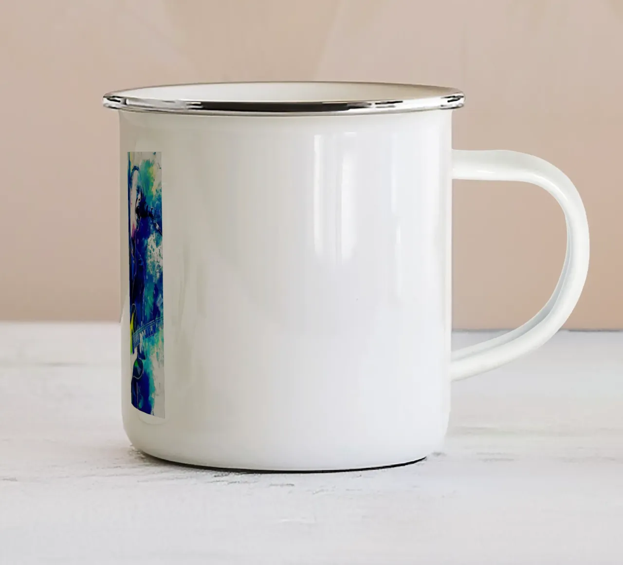 Sbaffo di Thom Yorke tazza in smalto da Gunawan Rb