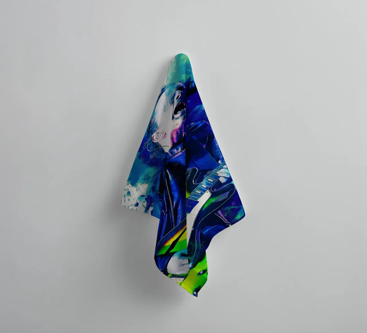 Smudge of Thom Yorke towel by Gunawan Rb