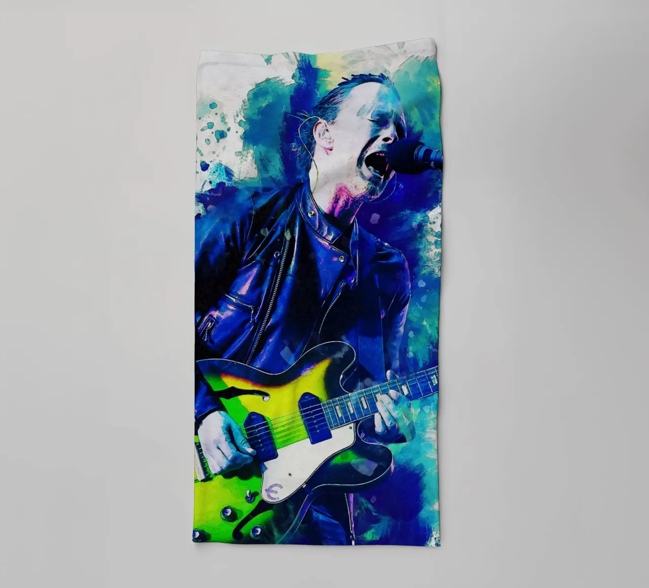 Smudge of Thom Yorke towel by Gunawan Rb