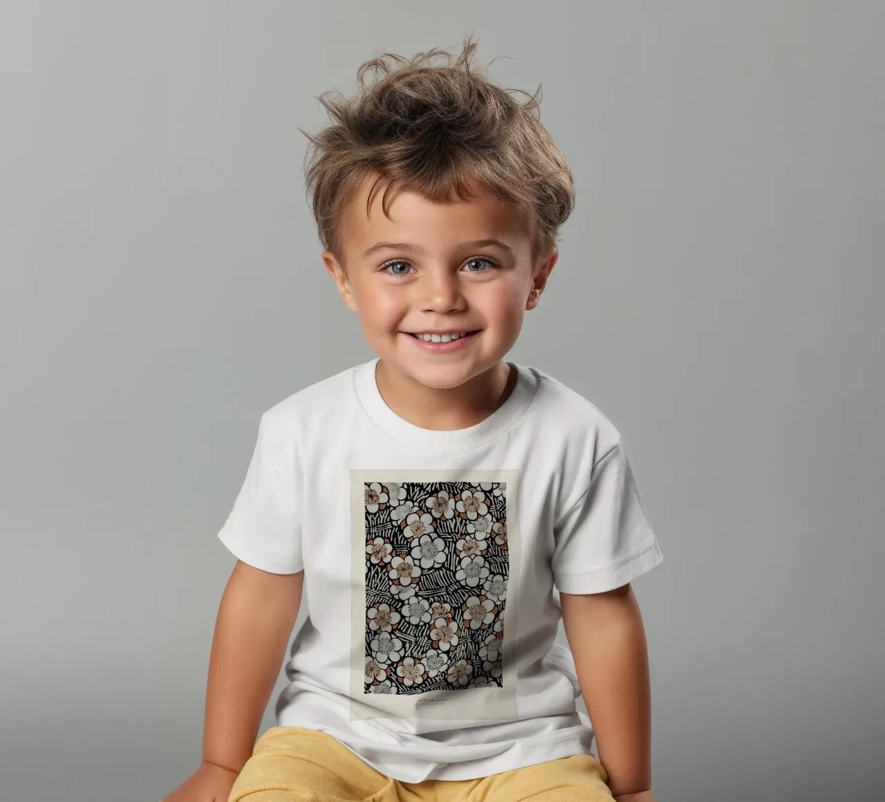 Bijutsu Sekai - Floral Pattern kids t-shirt by Vintage by JUNIQE