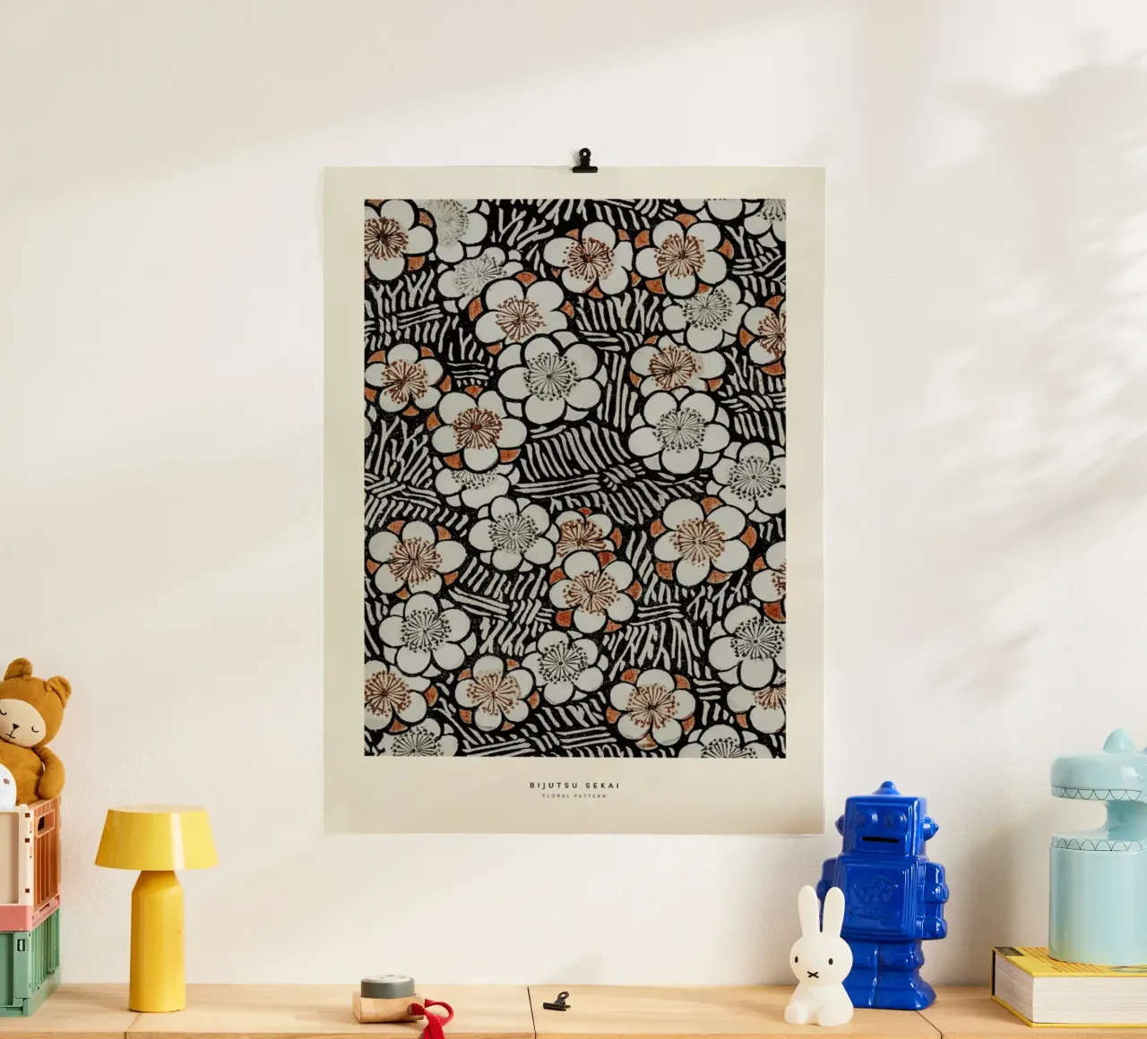 Bijutsu Sekai - Floral Pattern carta hahnemühle da Vintage by JUNIQE