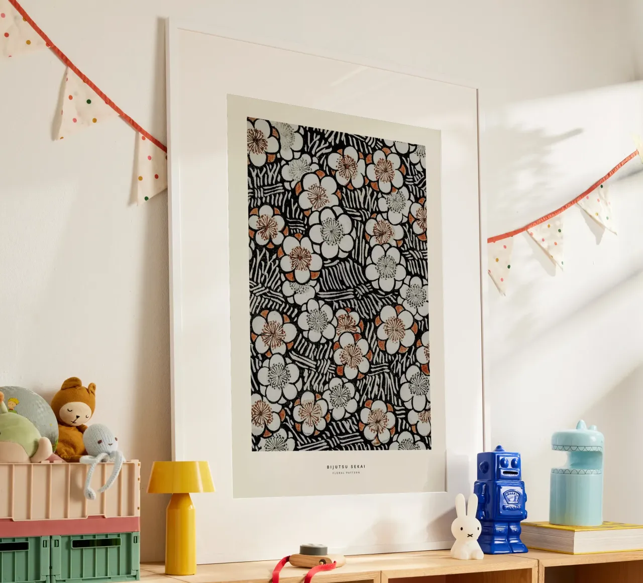 Bijutsu Sekai - Floral Pattern carta hahnemühle da Vintage by JUNIQE