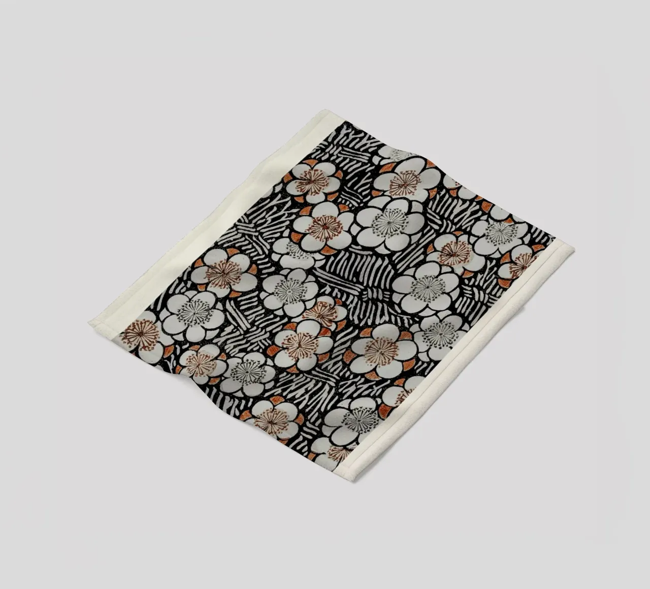 Bijutsu Sekai - Floral Pattern coperta in pile da Vintage by JUNIQE