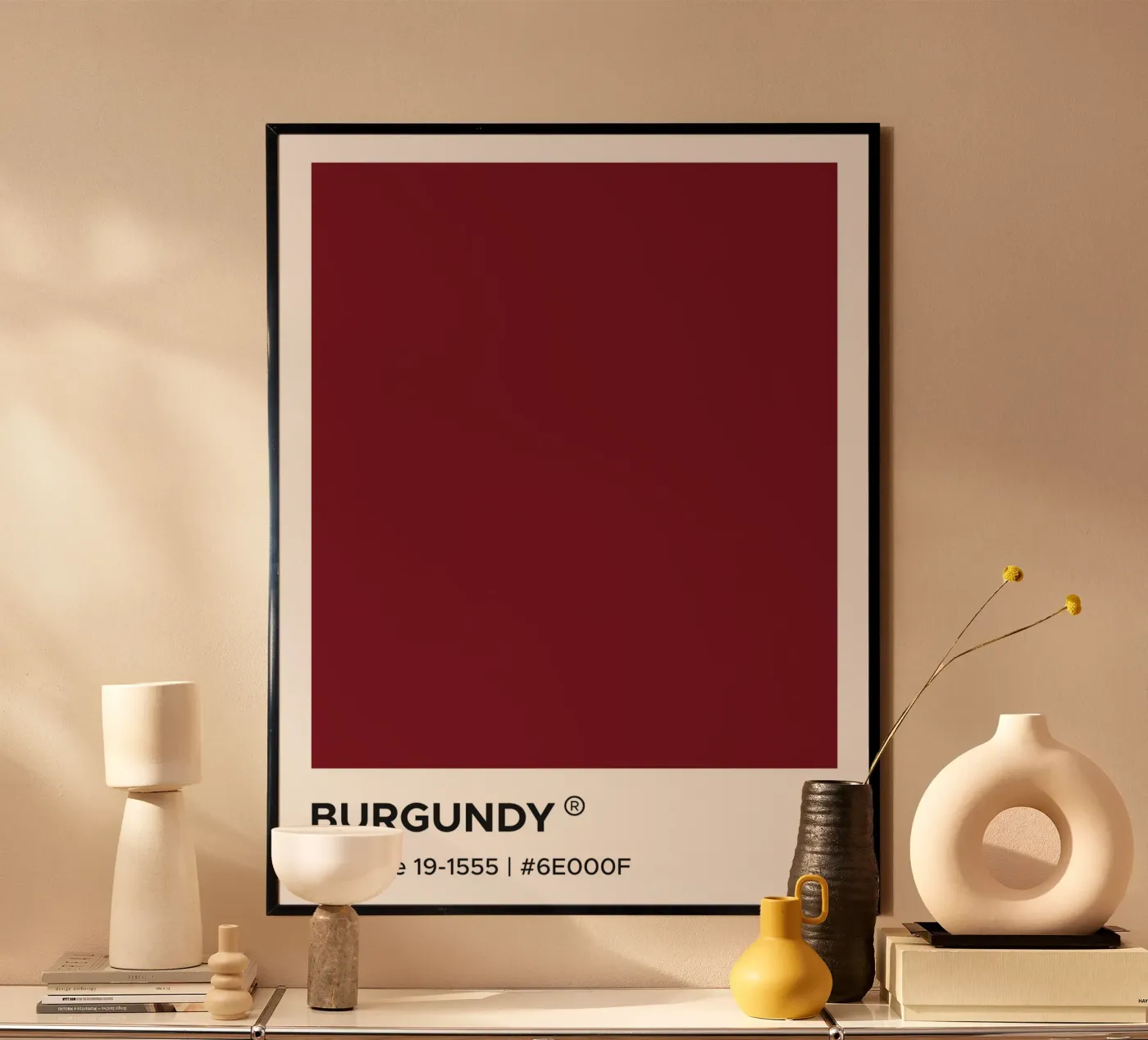 Borgogna Pantone poster da Paigaam Studio