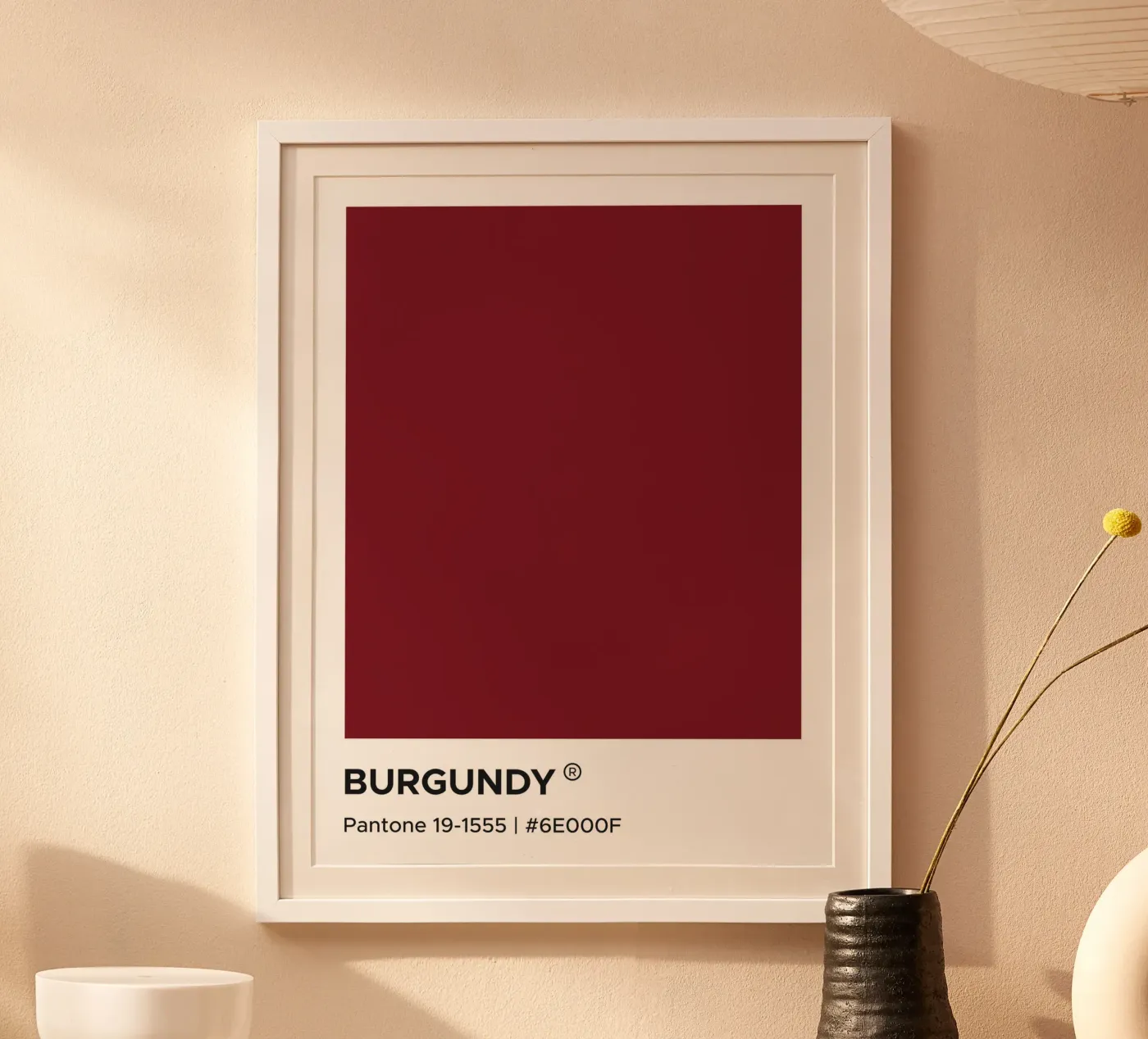 Borgogna Pantone poster da Paigaam Studio
