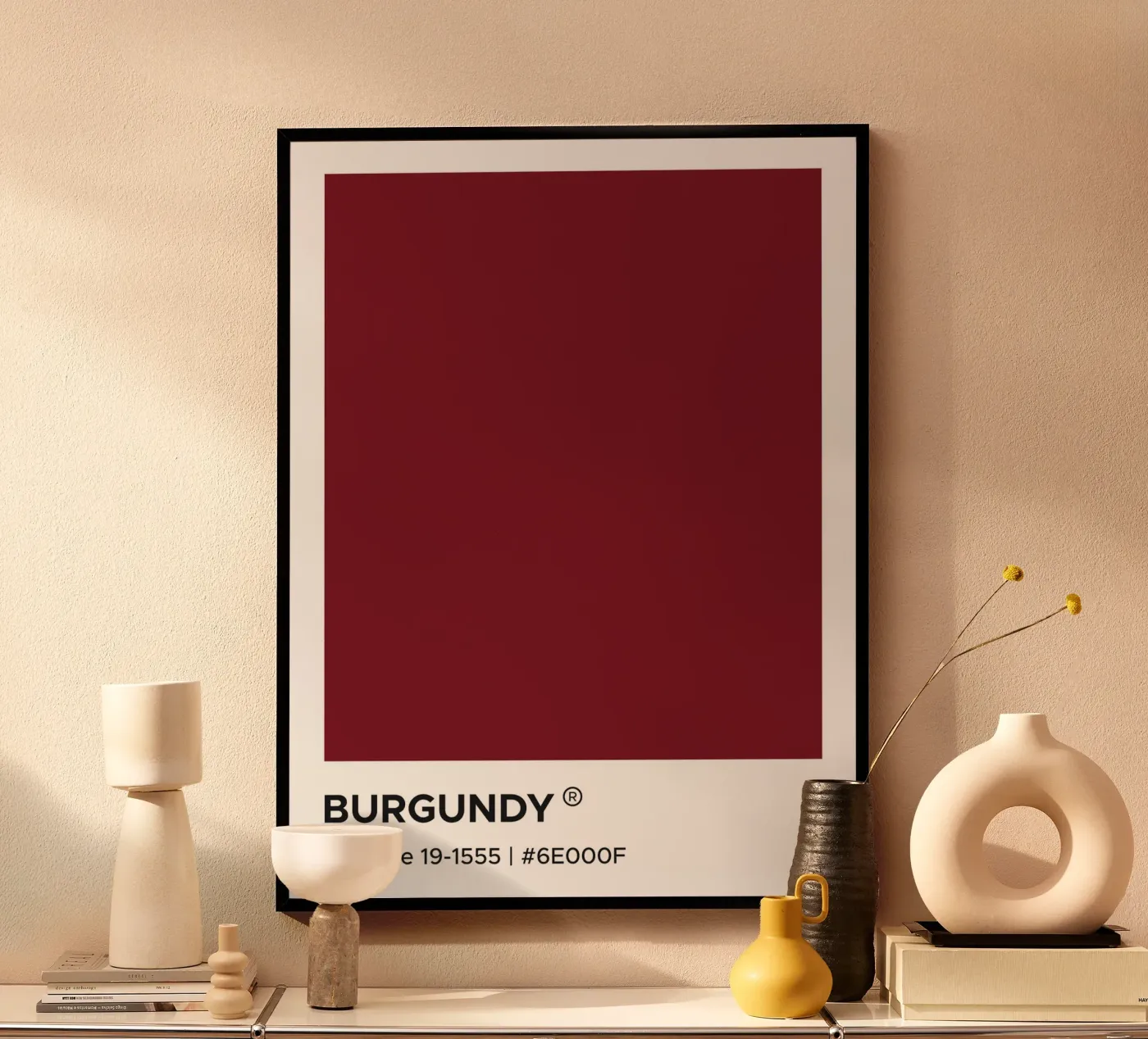 Borgogna Pantone poster da Paigaam Studio