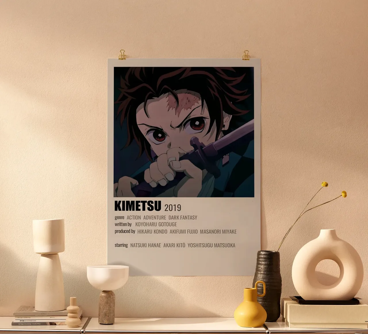 KIMETSU 2019 poster con telaio in alluminio da Totoya