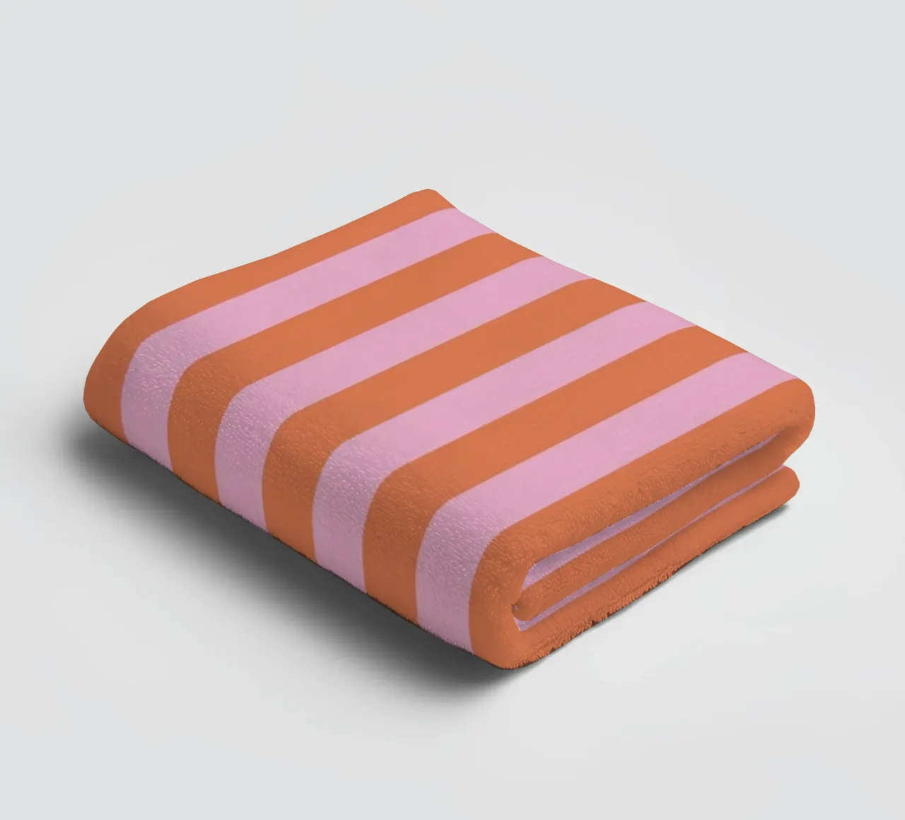 Orange and Pink Stripes Pattern towel by Paigaam Studio