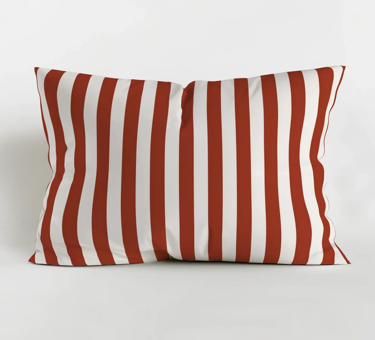 Beige and Burgundy Stripes Pattern decorative cushion by Paigaam Studio
